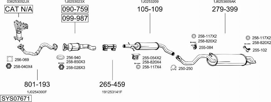 Bosal SYS07671 - Exhaust System car-mod.net