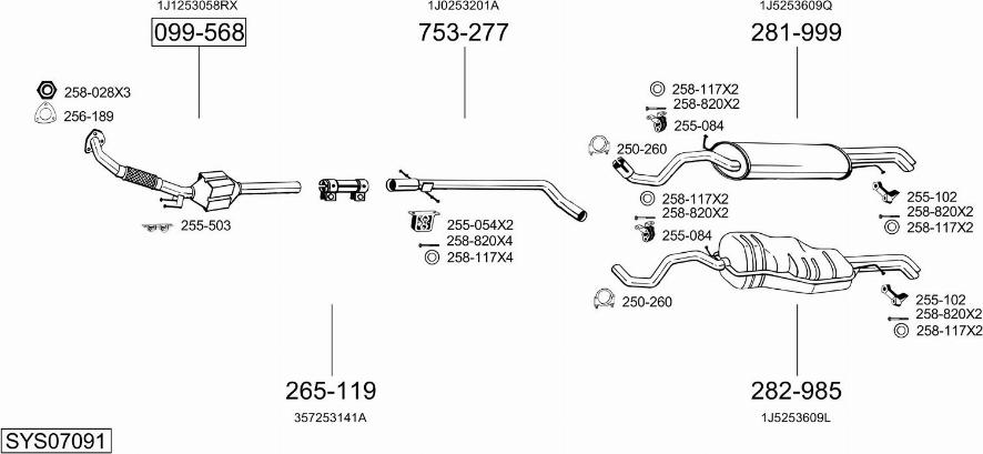 Bosal SYS07091 - Exhaust System car-mod.net