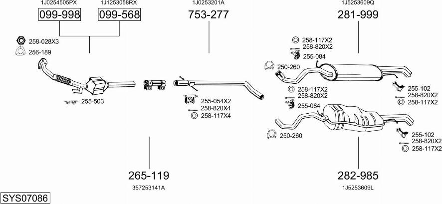 Bosal SYS07086 - Exhaust System car-mod.net