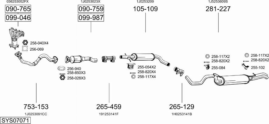 Bosal SYS07071 - Exhaust System car-mod.net