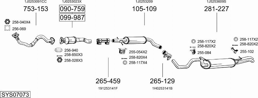 Bosal SYS07073 - Exhaust System car-mod.net