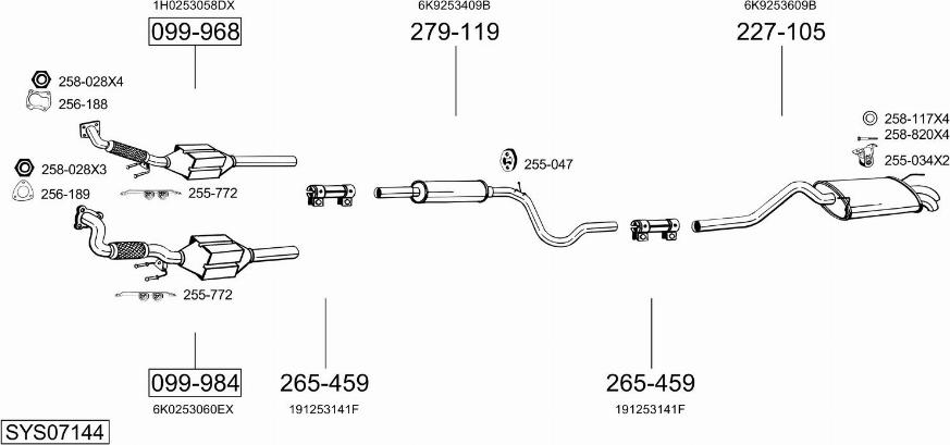 Bosal SYS07144 - Exhaust System car-mod.net