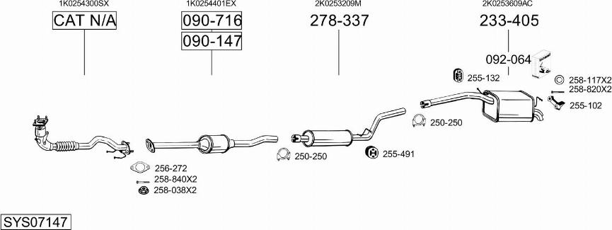 Bosal SYS07147 - Exhaust System car-mod.net