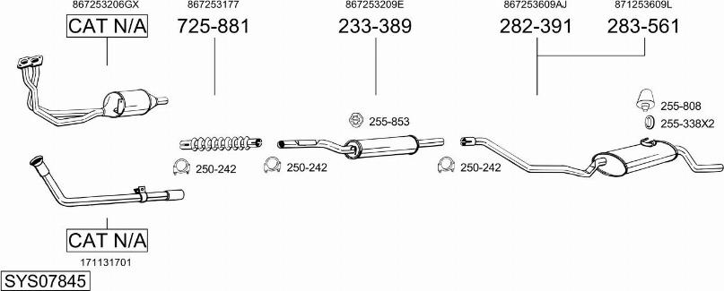 Bosal SYS07845 - Exhaust System car-mod.net