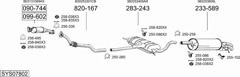 Bosal SYS07802 - Exhaust System car-mod.net