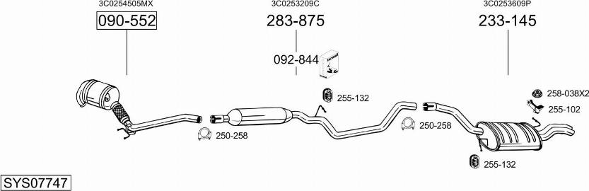 Bosal SYS07747 - Exhaust System car-mod.net