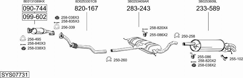 Bosal SYS07731 - Exhaust System car-mod.net