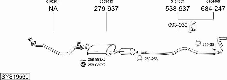 Bosal SYS19560 - Exhaust System car-mod.net