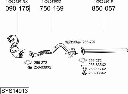 Bosal SYS14913 - Exhaust System car-mod.net