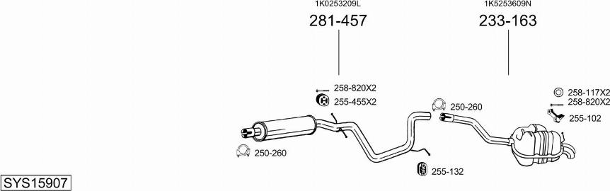 Bosal SYS15907 - Exhaust System car-mod.net