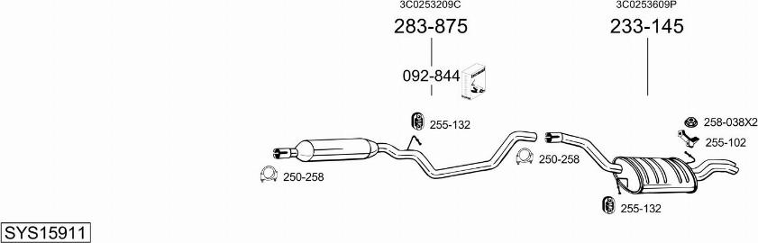 Bosal SYS15911 - Exhaust System car-mod.net
