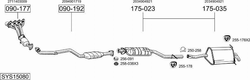 Bosal SYS15080 - Exhaust System car-mod.net