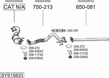 Bosal SYS15833 - Exhaust System car-mod.net