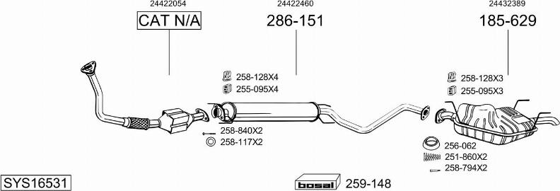 Bosal SYS16531 - Exhaust System car-mod.net