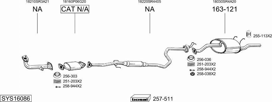 Bosal SYS16086 - Exhaust System car-mod.net