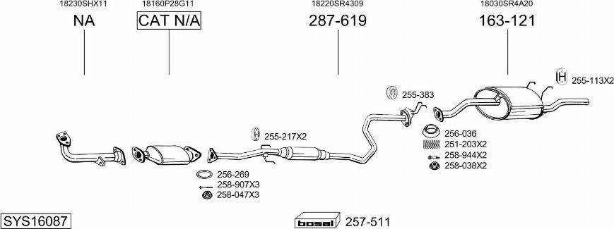 Bosal SYS16087 - Exhaust System car-mod.net