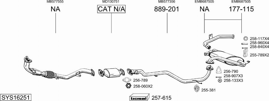 Bosal SYS16251 - Exhaust System car-mod.net