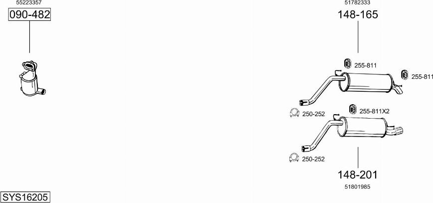 Bosal SYS16205 - Exhaust System car-mod.net