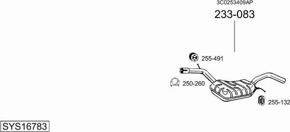 Bosal SYS16783 - Exhaust System car-mod.net