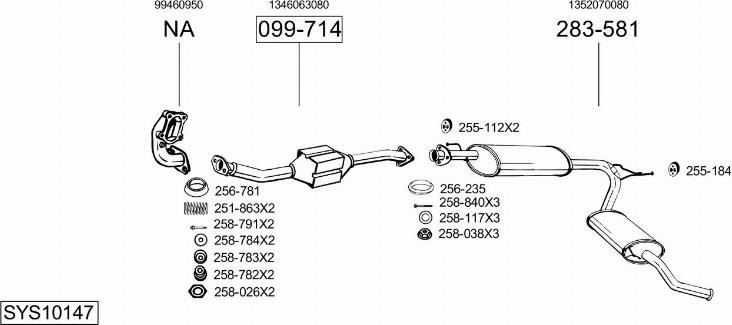 Bosal SYS10147 - Exhaust System car-mod.net