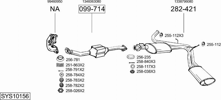 Bosal SYS10156 - Exhaust System car-mod.net