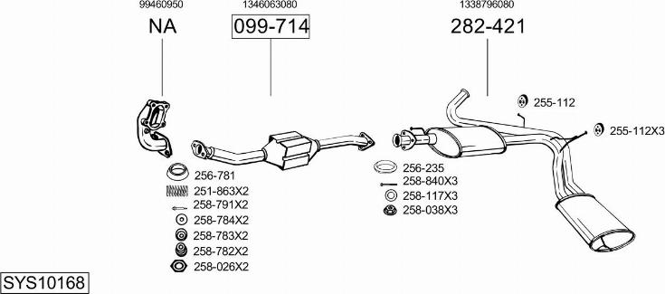 Bosal SYS10168 - Exhaust System car-mod.net