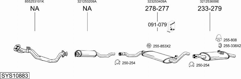 Bosal SYS10883 - Exhaust System car-mod.net