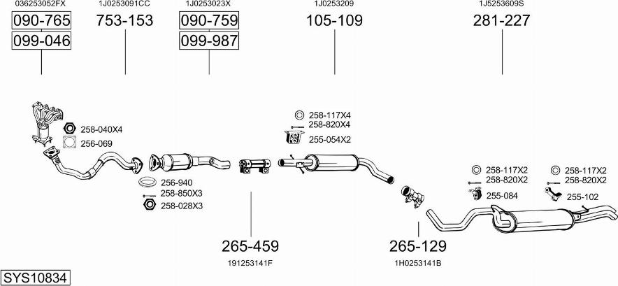 Bosal SYS10834 - Exhaust System car-mod.net