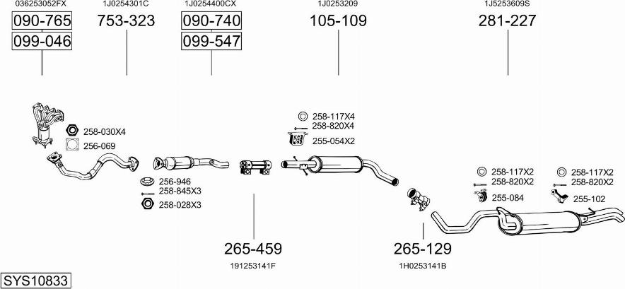 Bosal SYS10833 - Exhaust System car-mod.net