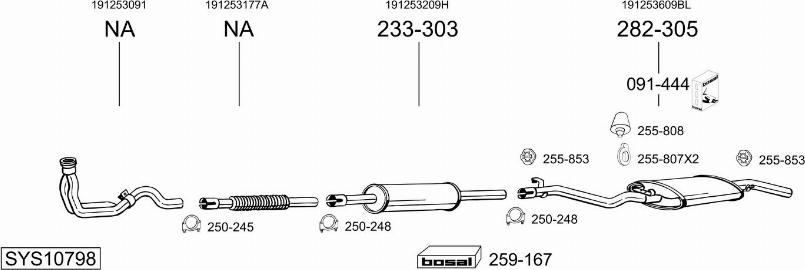 Bosal SYS10798 - Exhaust System car-mod.net
