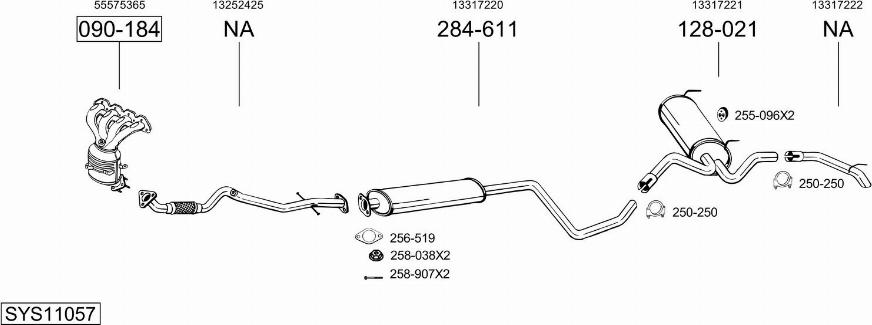 Bosal SYS11057 - Exhaust System car-mod.net