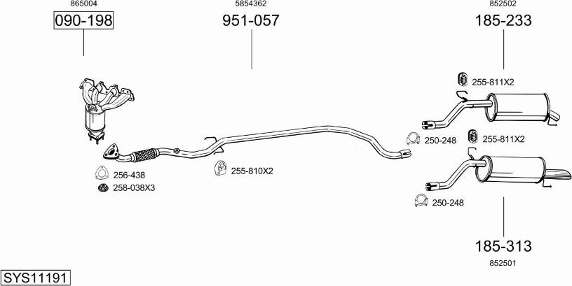 Bosal SYS11191 - Exhaust System car-mod.net