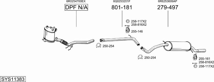 Bosal SYS11383 - Exhaust System car-mod.net