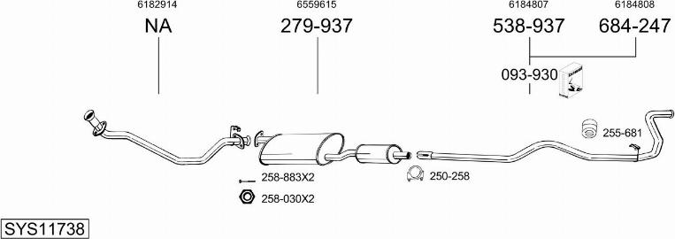 Bosal SYS11738 - Exhaust System car-mod.net