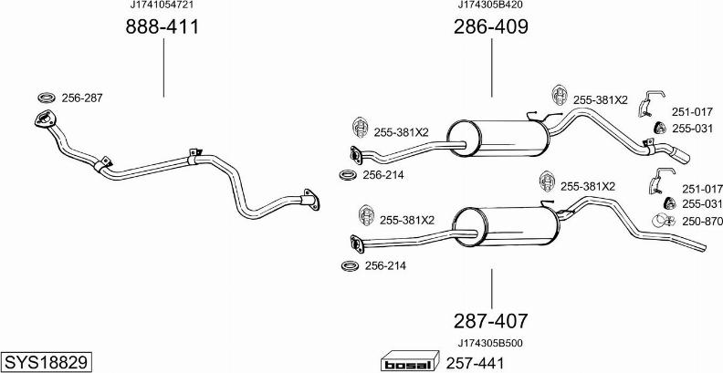 Bosal SYS18829 - Exhaust System car-mod.net
