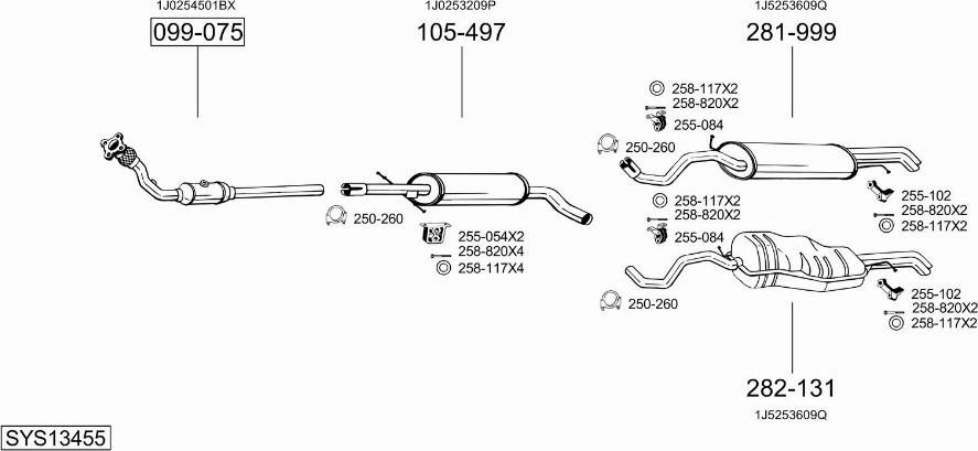 Bosal SYS13455 - Exhaust System car-mod.net