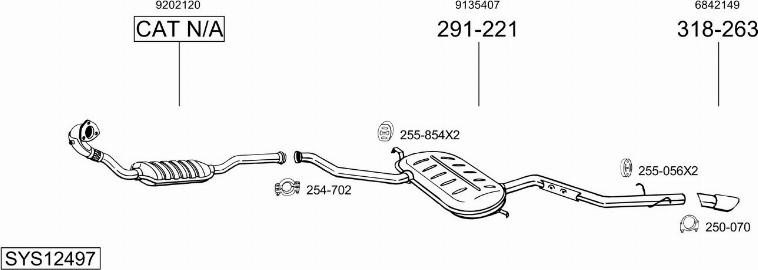 Bosal SYS12497 - Exhaust System car-mod.net