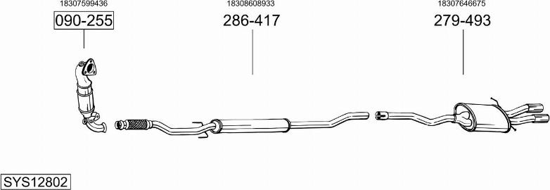 Bosal SYS12802 - Exhaust System car-mod.net