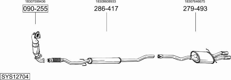 Bosal SYS12704 - Exhaust System car-mod.net