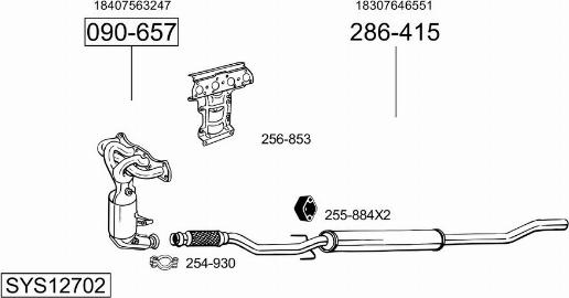 Bosal SYS12702 - Exhaust System car-mod.net