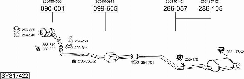 Bosal SYS17422 - Exhaust System car-mod.net