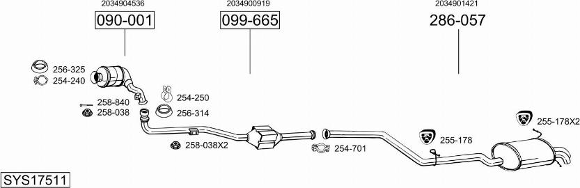 Bosal SYS17511 - Exhaust System car-mod.net