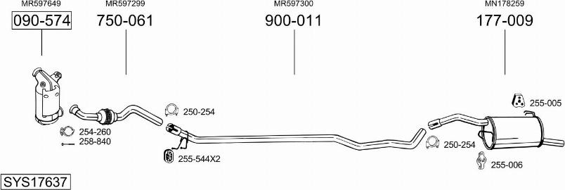 Bosal SYS17637 - Exhaust System car-mod.net