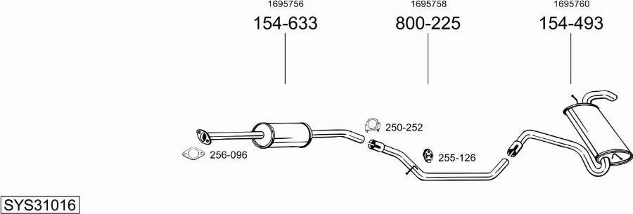 Bosal SYS31016 - Exhaust System car-mod.net