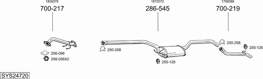Bosal SYS24720 - Exhaust System car-mod.net