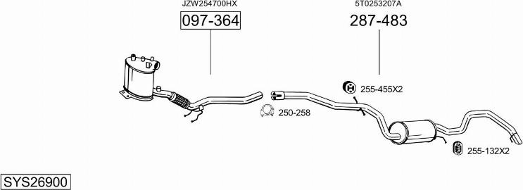 Bosal SYS26900 - Exhaust System car-mod.net