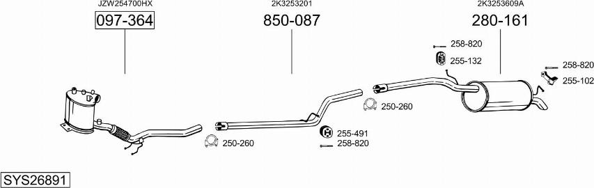 Bosal SYS26891 - Exhaust System car-mod.net