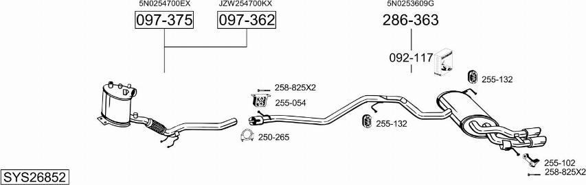 Bosal SYS26852 - Exhaust System car-mod.net