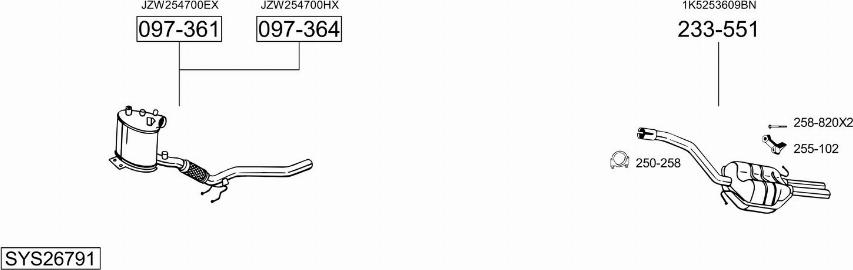 Bosal SYS26791 - Exhaust System car-mod.net