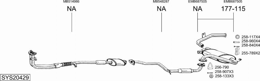 Bosal SYS20429 - Exhaust System car-mod.net